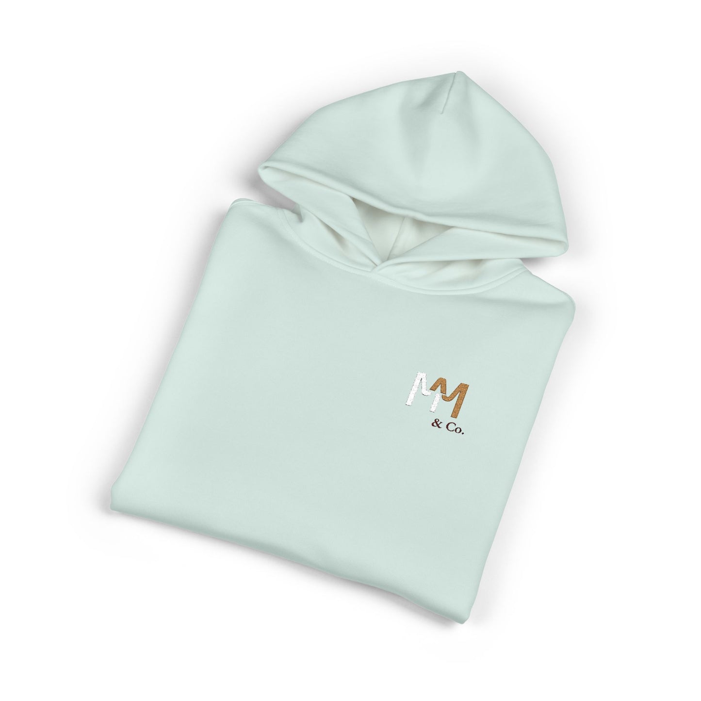 Relaxed Hoodie — Minimal Embroidered 'MM & Co.' Logo Hoodie