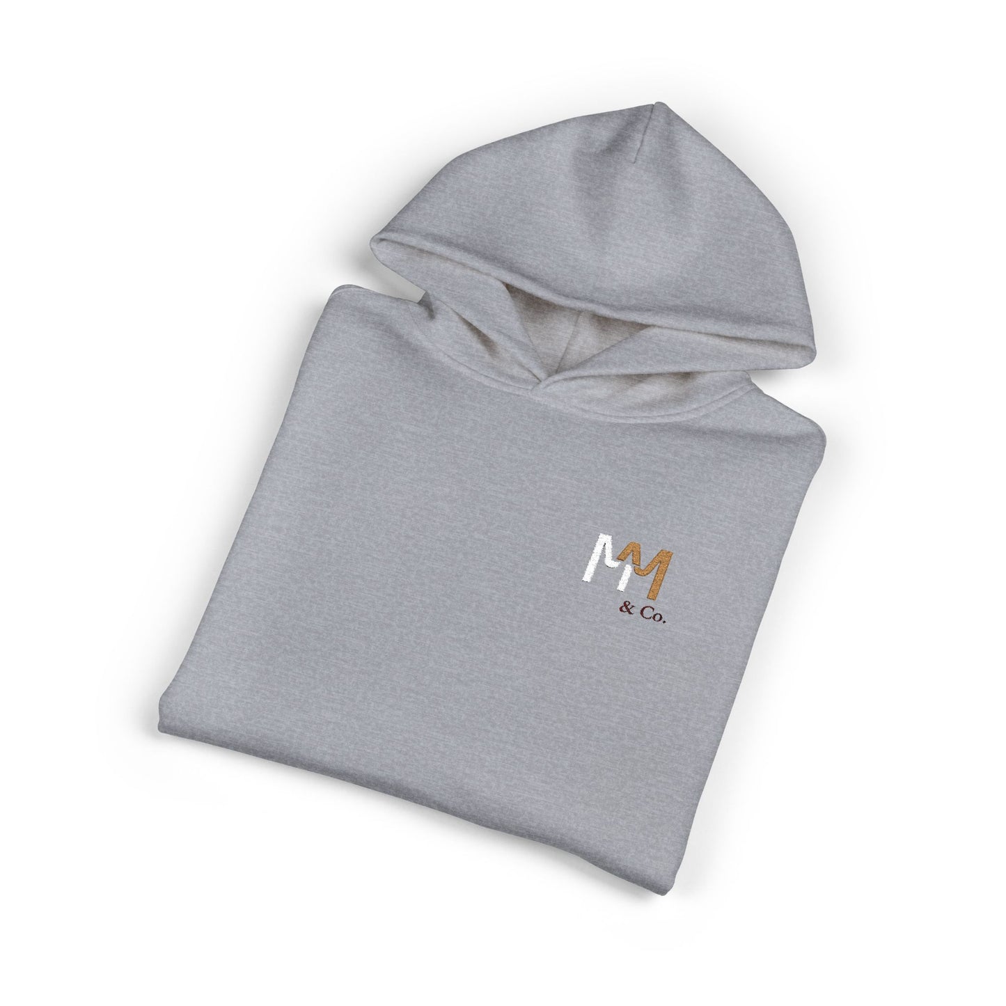 Relaxed Hoodie — Minimal Embroidered 'MM & Co.' Logo Hoodie