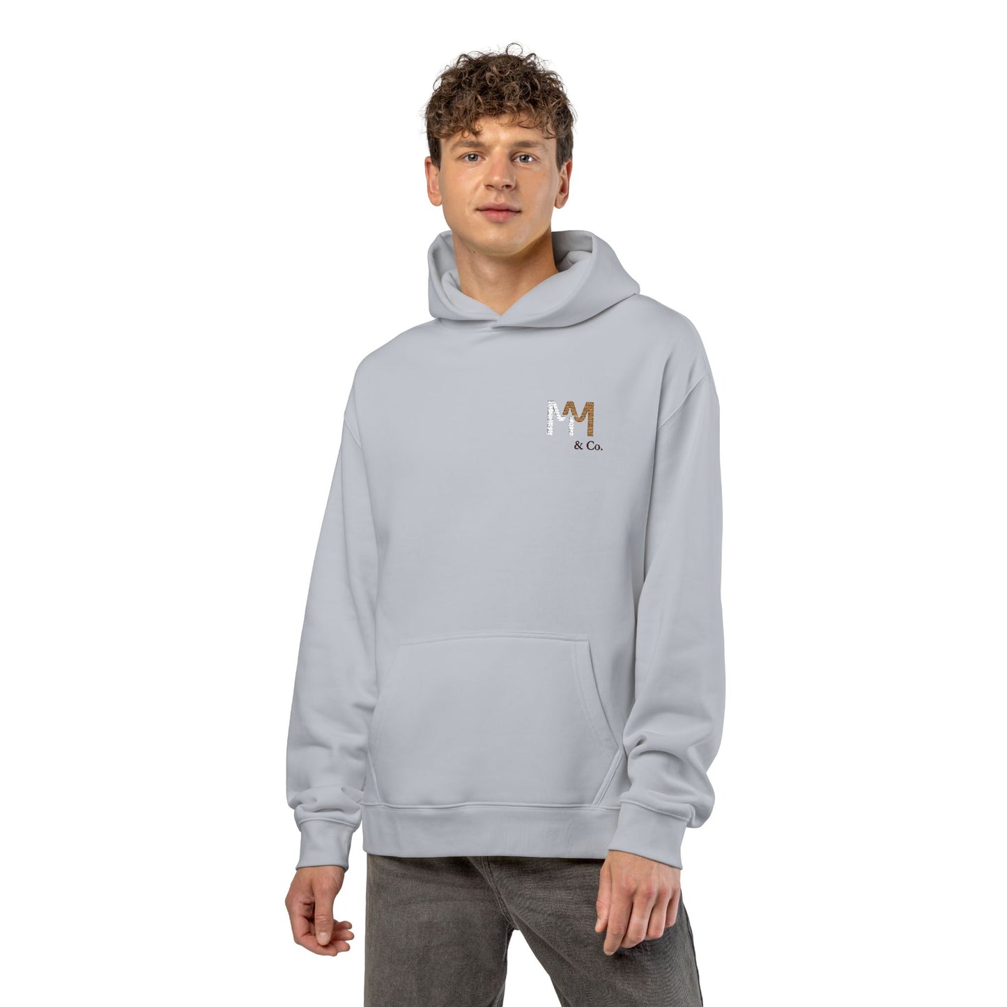 Relaxed Hoodie — Minimal Embroidered 'MM & Co.' Logo Hoodie
