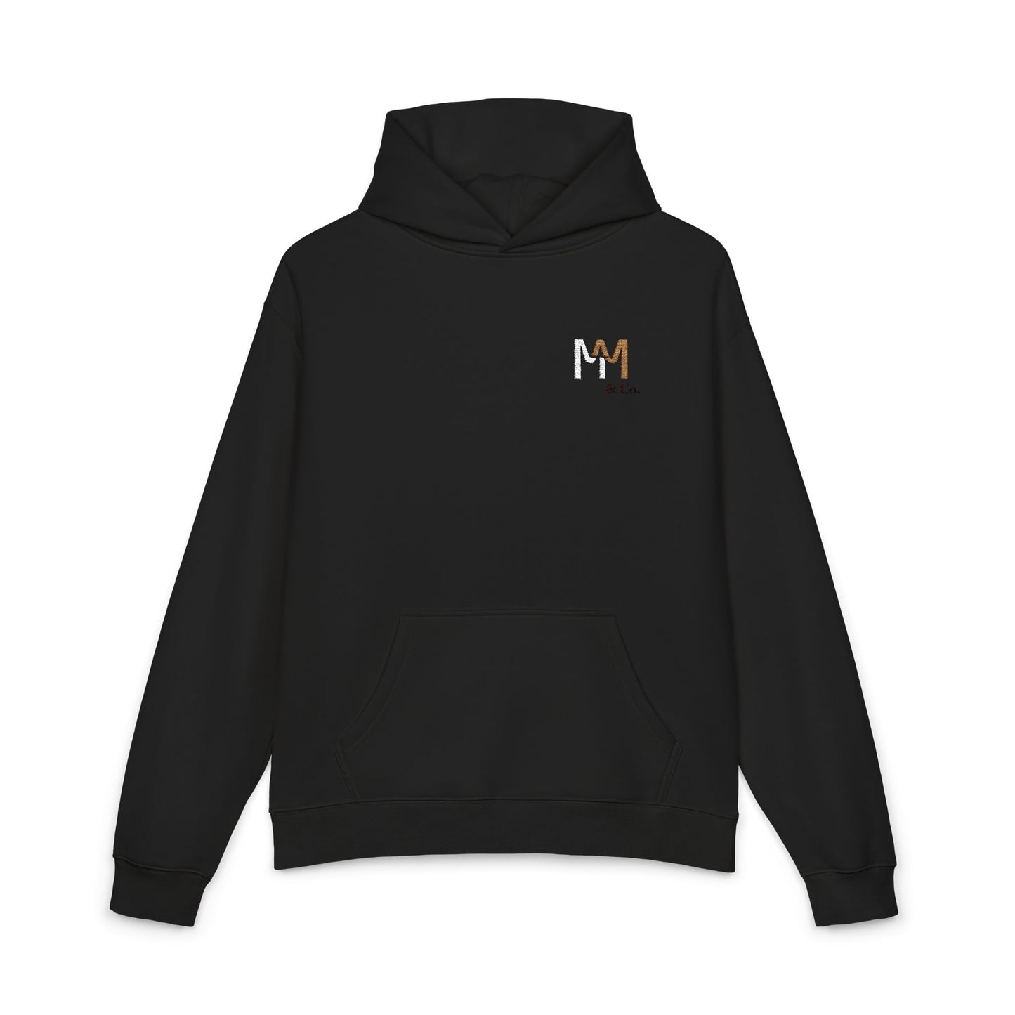 Relaxed Hoodie — Minimal Embroidered 'MM & Co.' Logo Hoodie