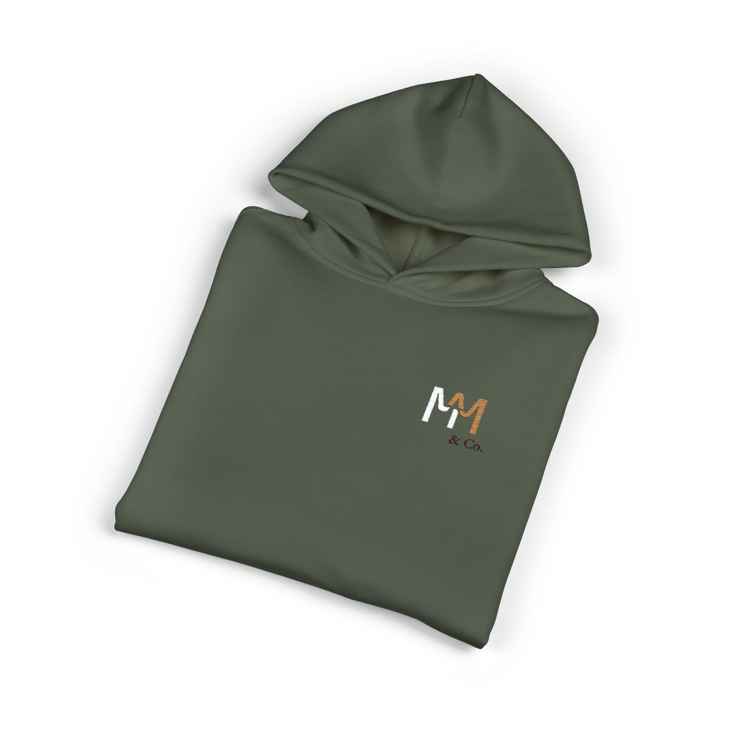 Relaxed Hoodie — Minimal Embroidered 'MM & Co.' Logo Hoodie