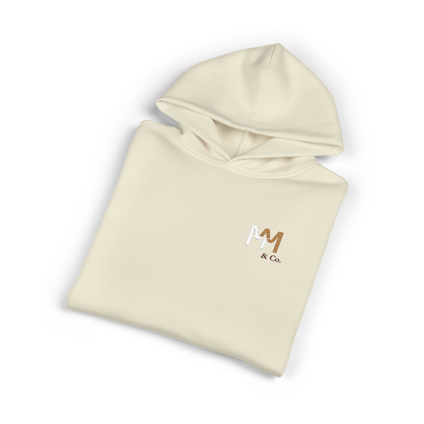 Relaxed Hoodie — Minimal Embroidered 'MM & Co.' Logo Hoodie
