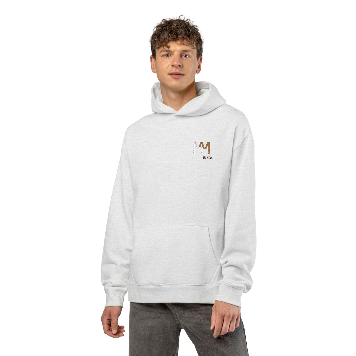 Relaxed Hoodie — Minimal Embroidered 'MM & Co.' Logo Hoodie
