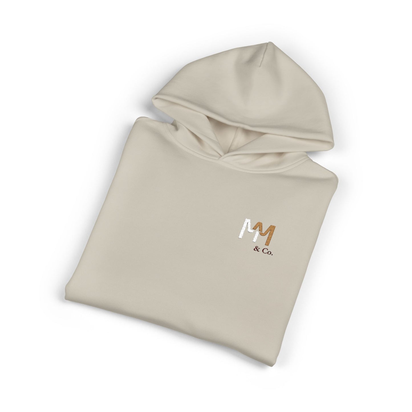 Relaxed Hoodie — Minimal Embroidered 'MM & Co.' Logo Hoodie