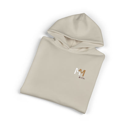 Relaxed Hoodie — Minimal Embroidered 'MM & Co.' Logo Hoodie