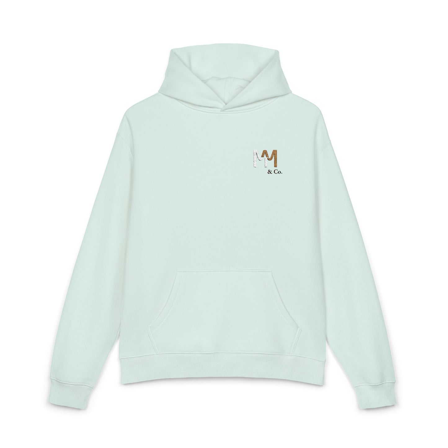 Relaxed Hoodie — Minimal Embroidered 'MM & Co.' Logo Hoodie