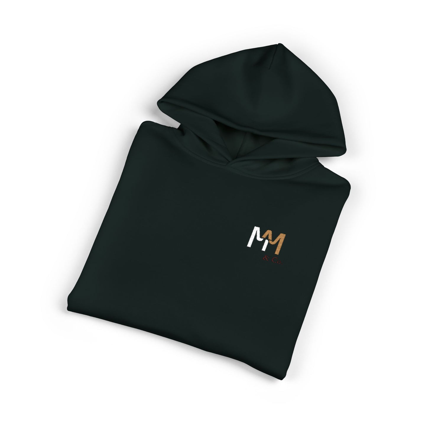 Relaxed Hoodie — Minimal Embroidered 'MM & Co.' Logo Hoodie