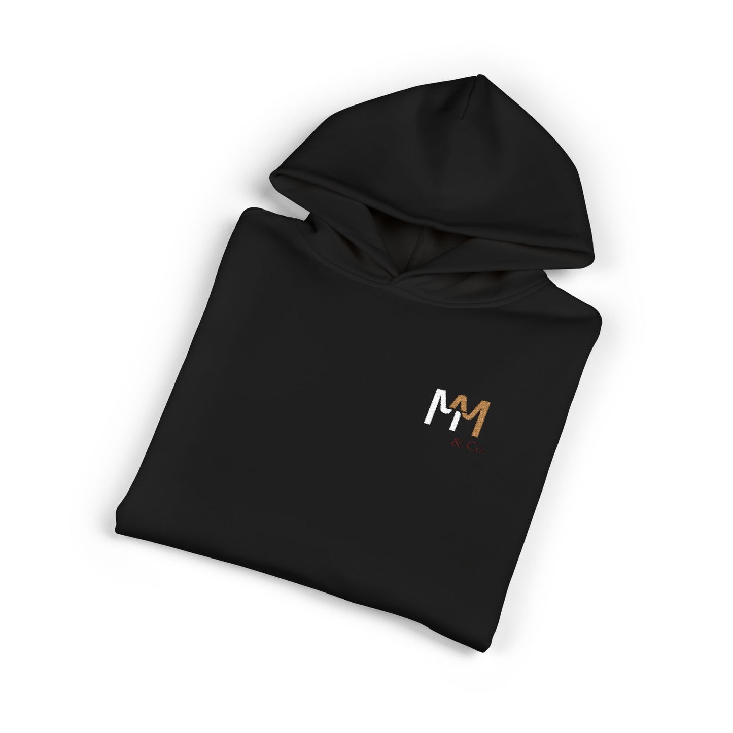 Relaxed Hoodie — Minimal Embroidered 'MM & Co.' Logo Hoodie