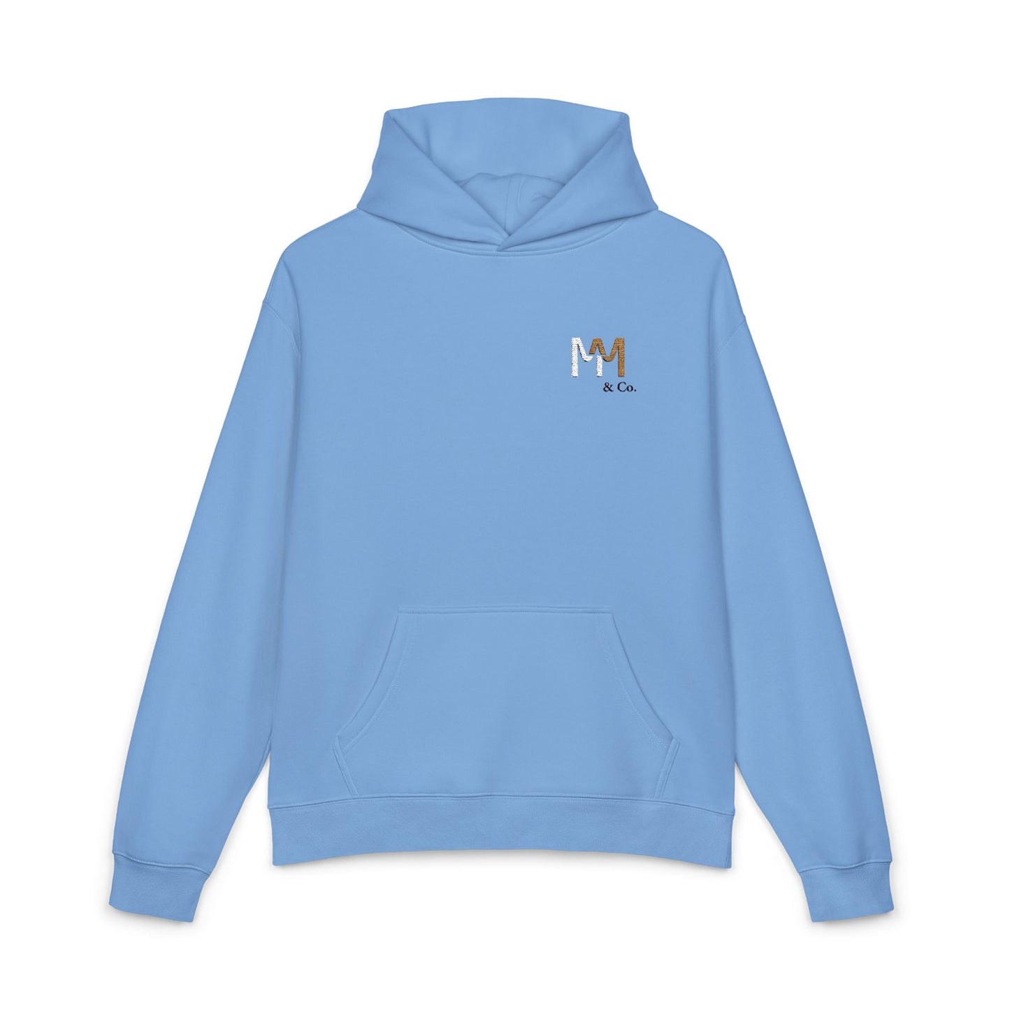 Relaxed Hoodie — Minimal Embroidered 'MM & Co.' Logo Hoodie