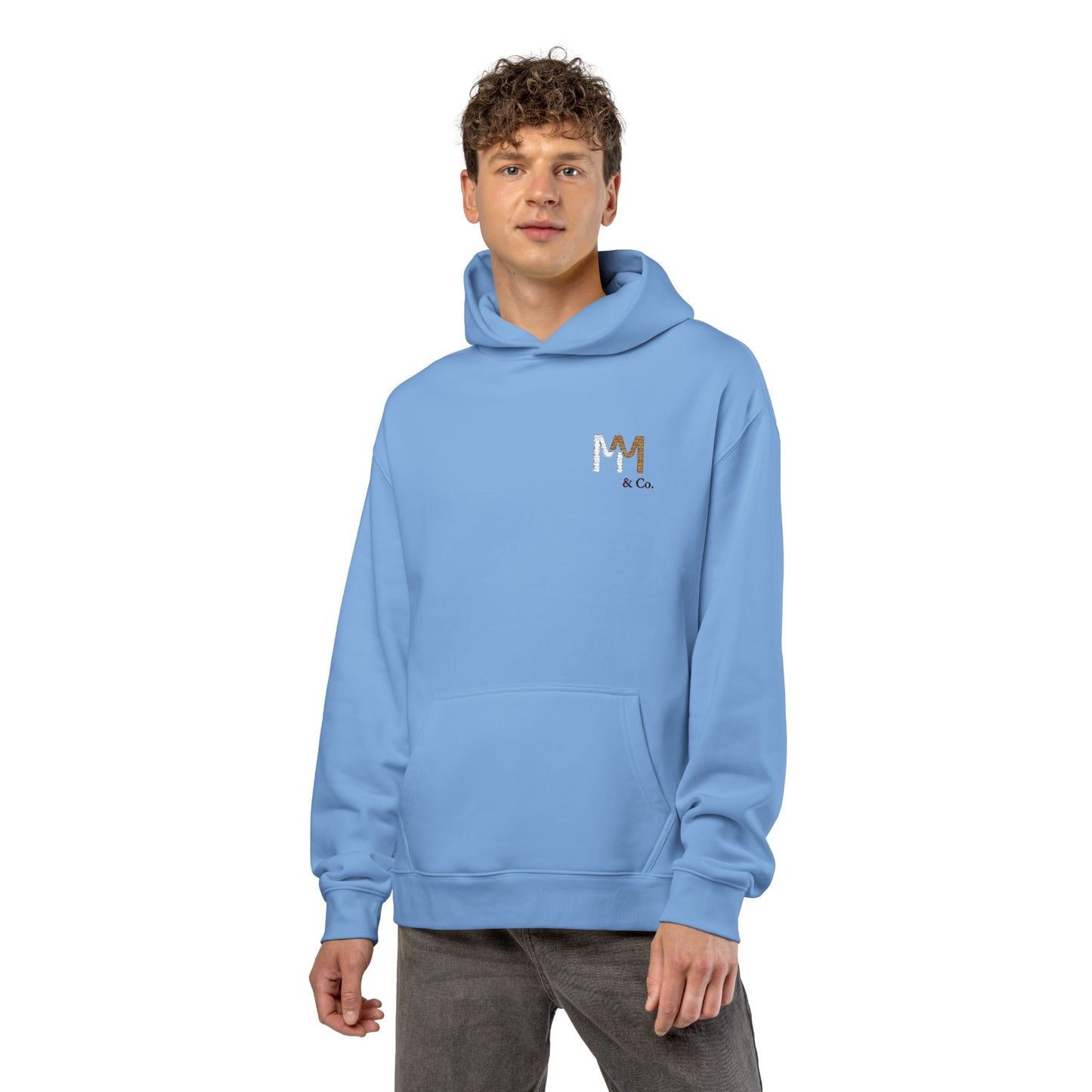Relaxed Hoodie — Minimal Embroidered 'MM & Co.' Logo Hoodie
