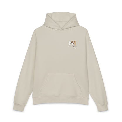 Relaxed Hoodie — Minimal Embroidered 'MM & Co.' Logo Hoodie