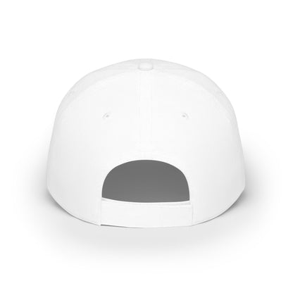 Minimalist White Low Profile Baseball Cap — "MARCIA MAKEDA & CO." Embroidered