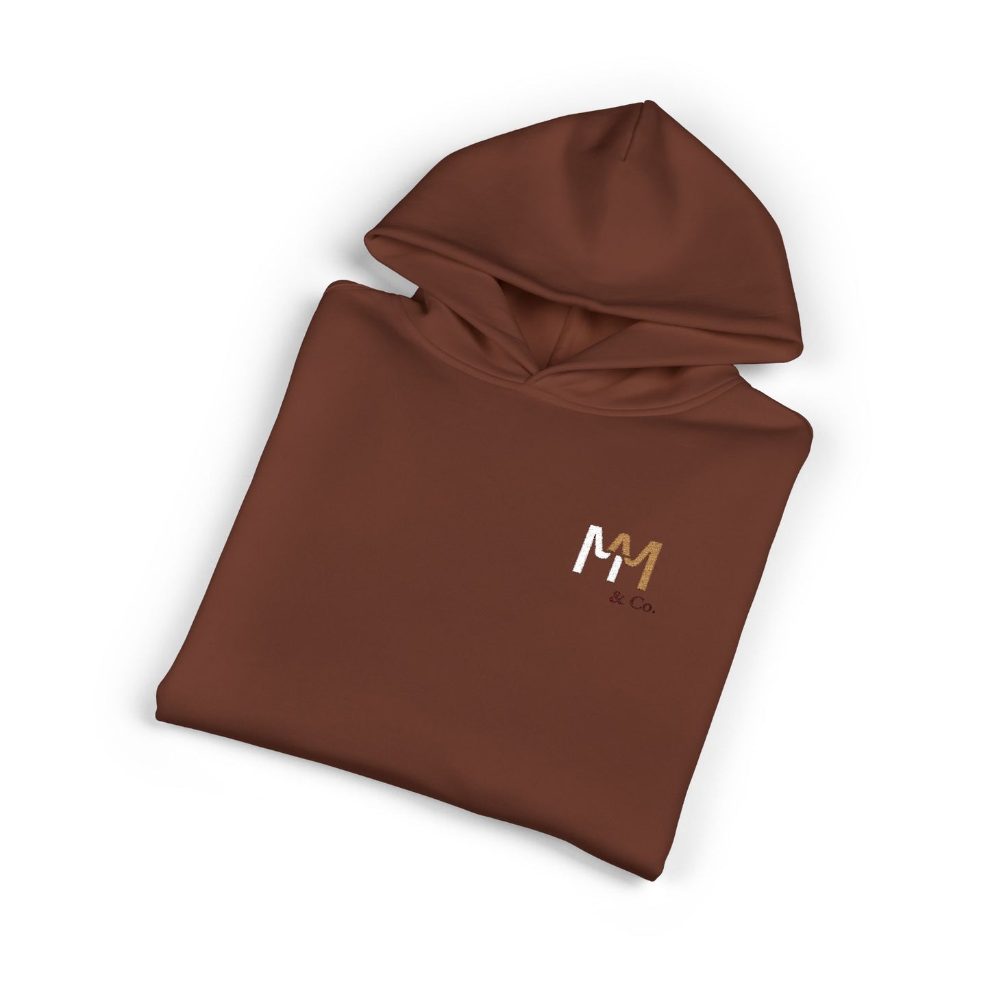 Relaxed Hoodie — Minimal Embroidered 'MM & Co.' Logo Hoodie