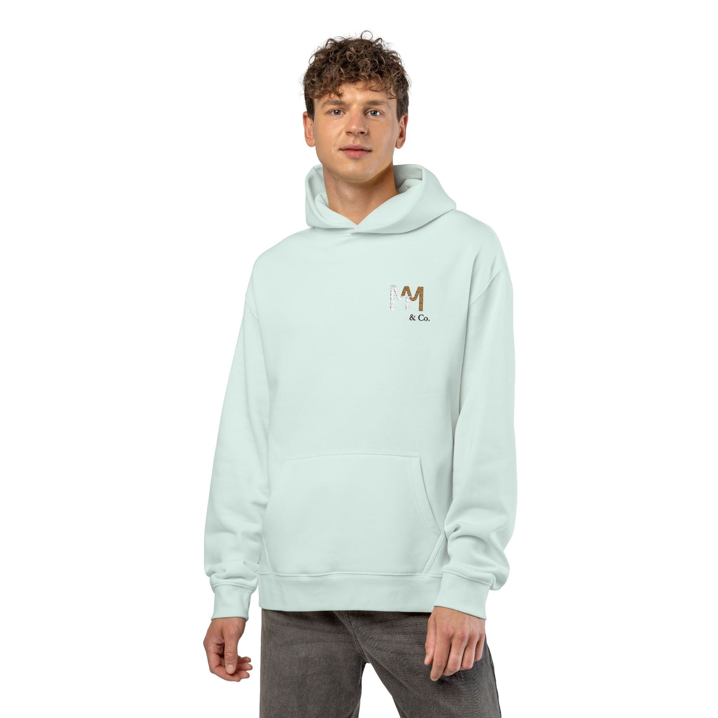 Relaxed Hoodie — Minimal Embroidered 'MM & Co.' Logo Hoodie