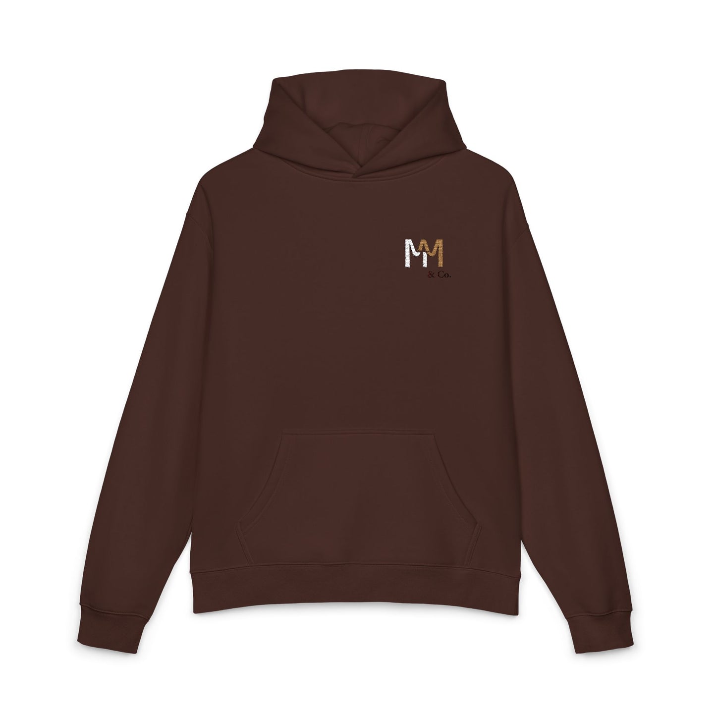 Relaxed Hoodie — Minimal Embroidered 'MM & Co.' Logo Hoodie