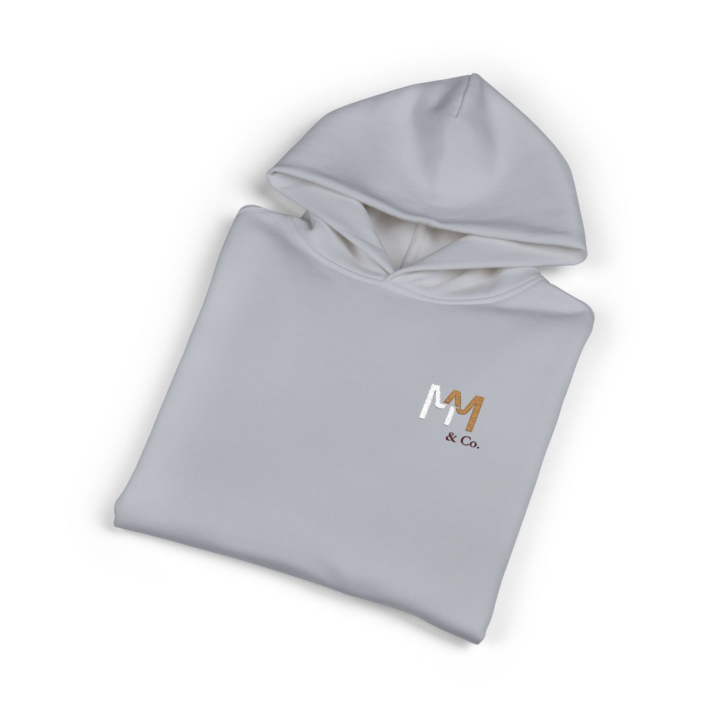 Relaxed Hoodie — Minimal Embroidered 'MM & Co.' Logo Hoodie