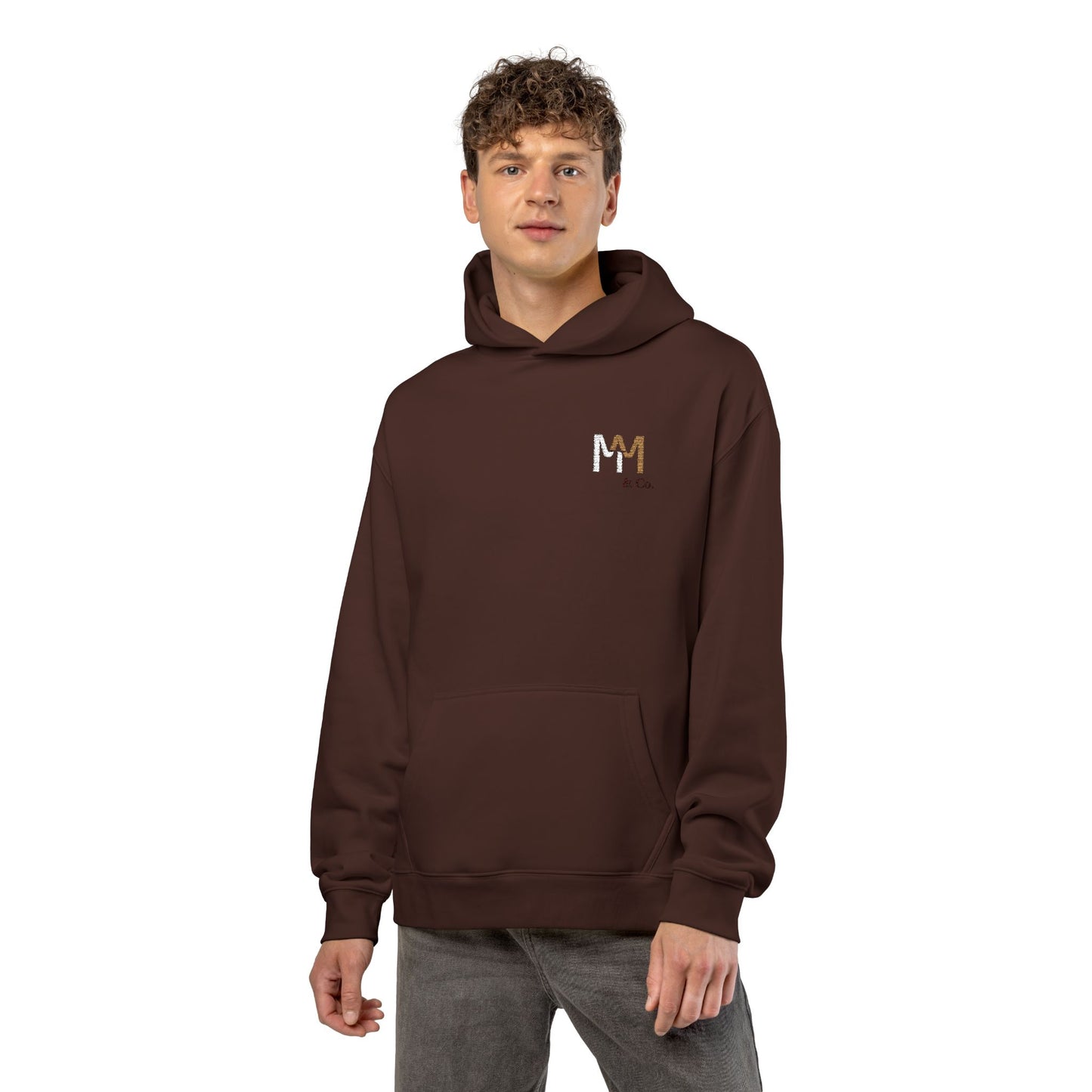 Relaxed Hoodie — Minimal Embroidered 'MM & Co.' Logo Hoodie
