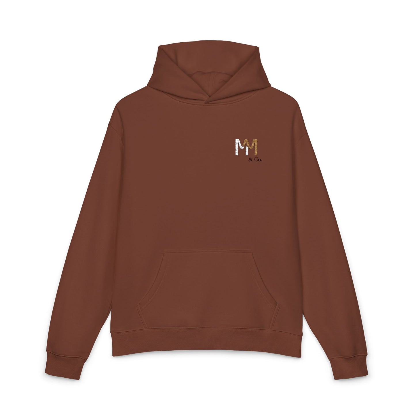 Relaxed Hoodie — Minimal Embroidered 'MM & Co.' Logo Hoodie