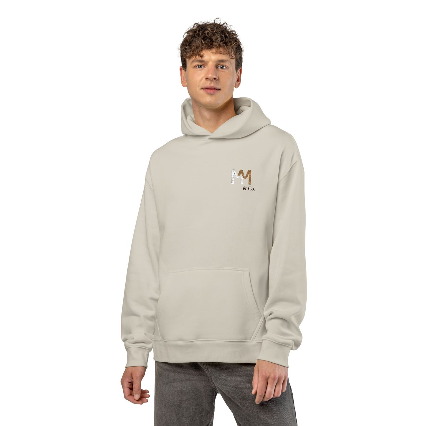 Relaxed Hoodie — Minimal Embroidered 'MM & Co.' Logo Hoodie