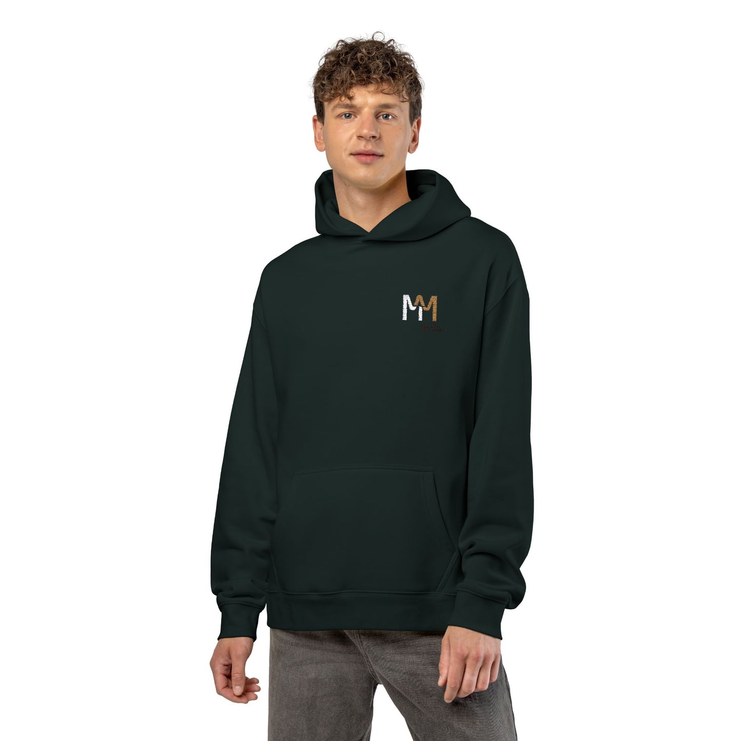 Relaxed Hoodie — Minimal Embroidered 'MM & Co.' Logo Hoodie