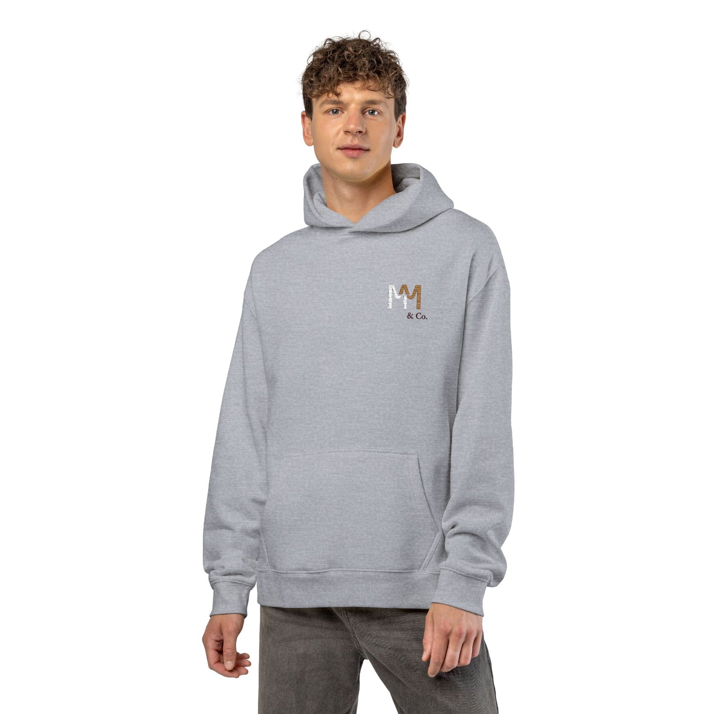 Relaxed Hoodie — Minimal Embroidered 'MM & Co.' Logo Hoodie